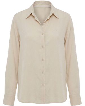 Monlicia Neutrals Colette Basic Lyocell Shirt - Natural
