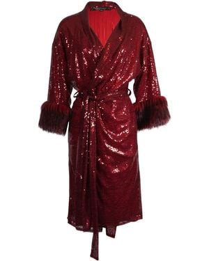 Jennafer Grace Ruby Sequin Koi Kimono - Red