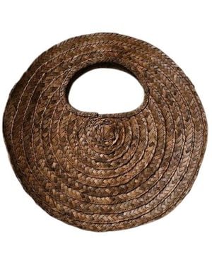 OhSun Neutrals Finny Mini Straw Handbag - Brown