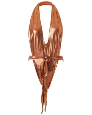 Siren Swimwear Siren Katarina Halter Bronze Swimsuit - Brown