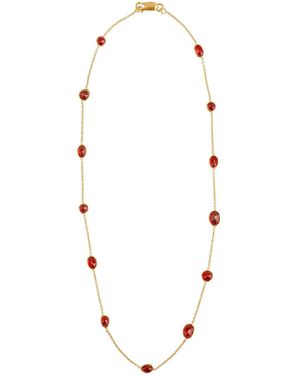 Opium Jewels Short Chain Necklace With Rubies - Multicolour