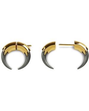 Kasun Claw Hoop Earrings & Oxidised - Metallic