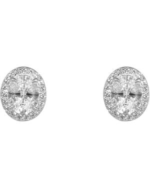 Arte Madrid Gemma Oval Earrings - Metallic