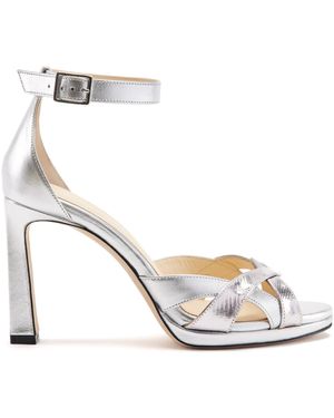 Elizee Rhea Sandal Metallic Platform Heels - White