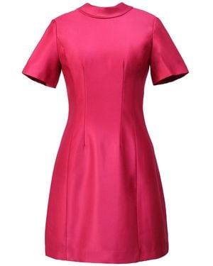 Smart and Joy Taffeta Sailor Collar Dress - Pink