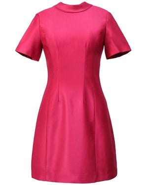 Smart and Joy Taffeta Sailor Collar Dress - Pink