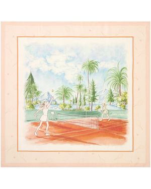 Victoria Paulsen Tennis Silk Scarf - Blue