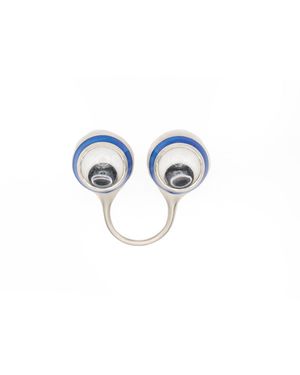 Après Youth 'Friend' Googly Eye Ring Onyx - Blue