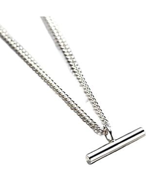 Posh Totty Designs Mini T-Bar Necklace - Metallic