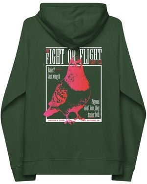 Anchor and Crew Bottle Eight Fight Or Flight Club Editions Organic Cotton Hoodie - Green