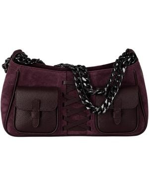 F3Rog by Rana Burgundy Mini Leila Shoulder Bag - Purple