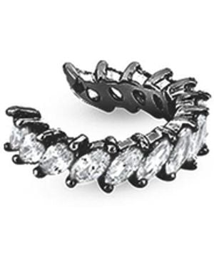 SALLY SKOUFIS Emergence Ear Cuff With Made Cz Diamond Stimulant - White