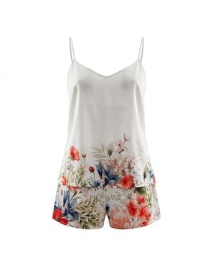 Vimissia Sunrise Blossom Camisole And Shorts Set - Grey