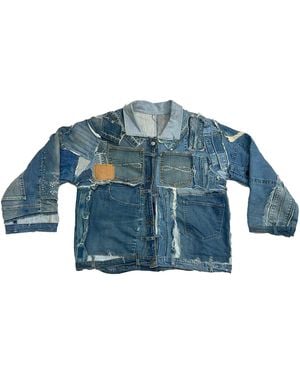 Zasta Studio Shredded Couture Denim Jacket D - Blue
