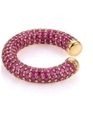 Jaredjamin Elara Cz Plated Ear Cuff - Pink