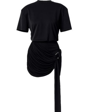 Maison De Gala Rhea Draped Mini Dress - Black