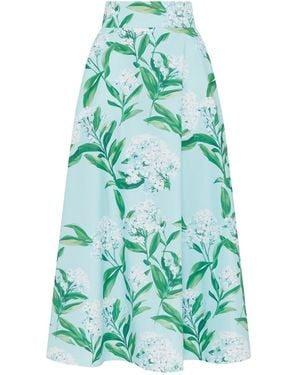 Sour Figs Lilac Blossom High-Waisted Skirt - Green