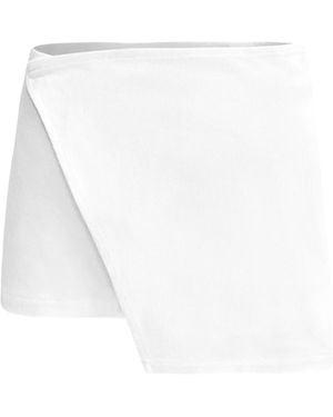 OW Collection Malene Buckle Mini Skirt - White