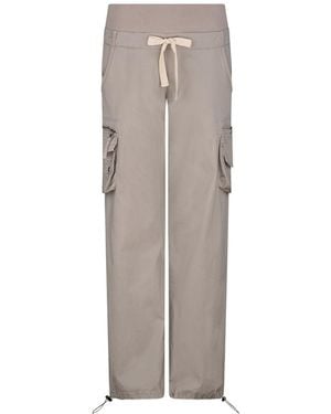 Love and Nostalgia Neutrals Little Rippa Rib Waist Cargo Pant - Brown
