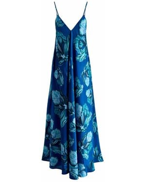 Janara Jones Floral Bomb Mariella Maxi Dress - Blue