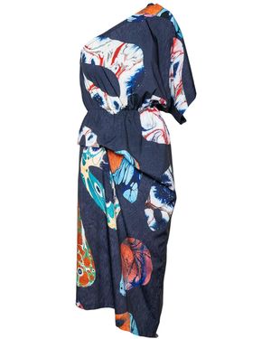 ARTISTA Bluewater One Shoulder Midi Dress