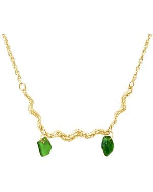 Glassy Palmebølge Necklace - Metallic
