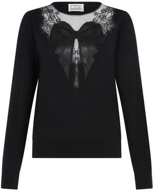 Lisa The Label Bow Appliqué Jumper - Black