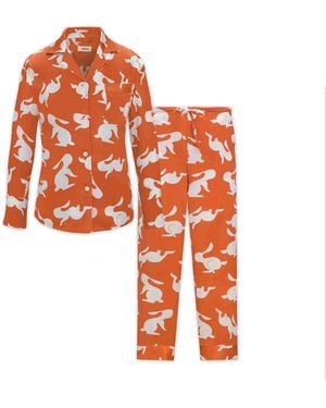Silkinc Rabbit Silk Pyjamas Set - Orange