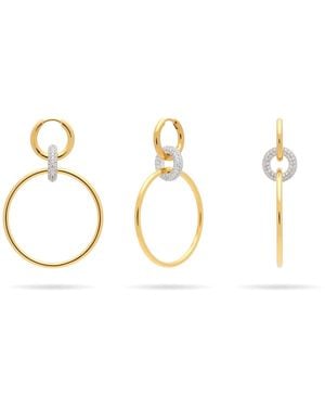 Meulien Large Hoop Link Earrings - Metallic