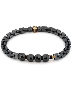 Ebru Jewelry Positive Vibration Hematite Stone Bracelet - Multicolour