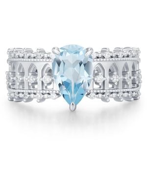 Azura Jewelry New York Sanctum Aurelian Sky Topaz Ring Vermeil - Blue