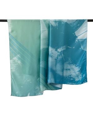 Essenty-Paris Creative Resilience Design – French Satin Silk Scarf - Blue