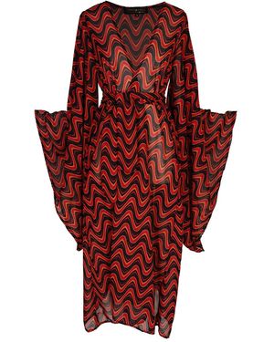 Jennafer Grace Cosmos Kimono - Red