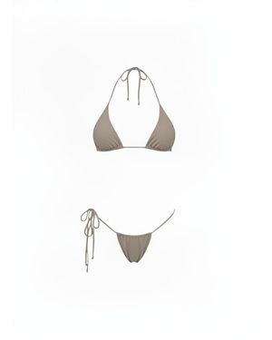 Dear Lover Neutrals Mocha Bikini Set - White