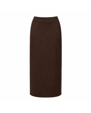 Elamins Maxi Skirt Charcoal - Brown
