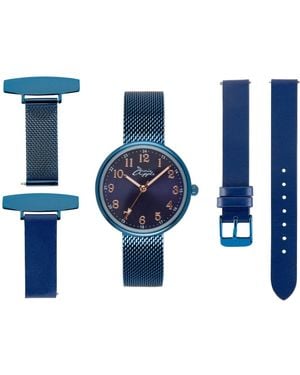 Bermuda Watch Company Venus Interchangeable Rose Gold/blue Mesh