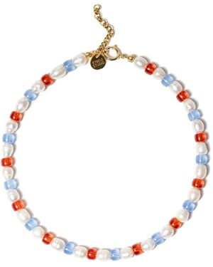 Kybele Studio Calypso Pearl Necklace - Red