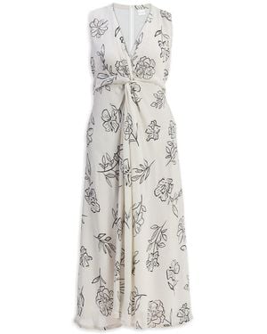 REISTOR Front Twist Maxi Dress - Grey