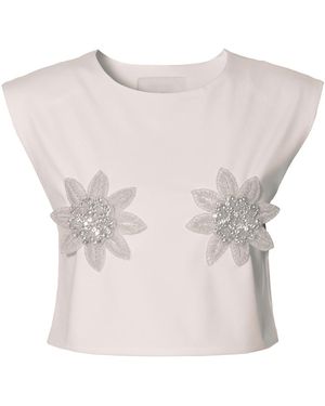 AGGI by HALEWSKI Frida Off Short Sleeveless Top - Pink