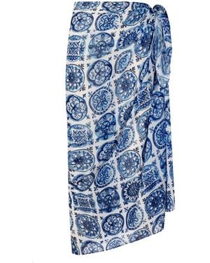 Nur Karaata Dianella Bleu Blanc Pareo - Blue