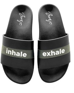 Zenzee Inhale Exhale Slide Sandals - Black