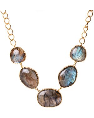 Christina Greene Statement Necklace - Metallic