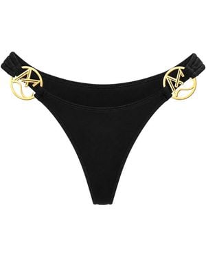 Maui X Lolita Classic Thong Bikini Bottoms - Black