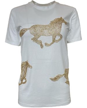 Any Old Iron Golden Horsey Horsey T-Shirt - Blue
