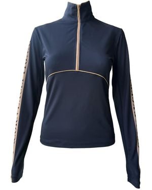 Champagne & Horses Long Sleeve Sun Shirt Voyage - Blue
