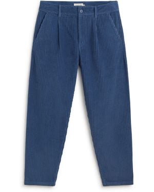 Thinking Mu Wotan Corduroy Relaxed-Fit Pleated Pants - Blue