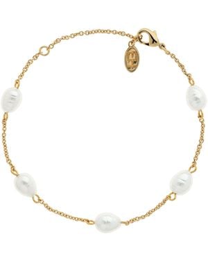 Emma Holland Jewellery Baroque Pearl Chain Bracelet - Metallic