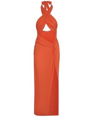 Aja Swimline Isla Silk Resort Dress - Red