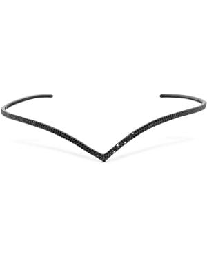 SALLY SKOUFIS Soul Headpiece With Made Cz Diamond Stimulant - Brown