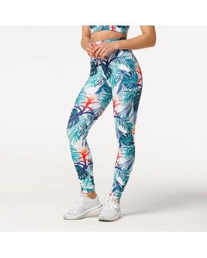 Aloha From Deer Tropic Highwaist Leggings - Blue